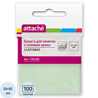 Стикеры Attache 51х51 мм пастельные салатовые (1 блок на 100 листов) фото Стикеры Attache 51х51 мм пастельные салатовые (1 блок на 100 листов)