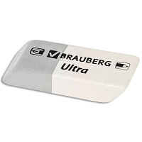 Ластик BRAUBERG "Ultra", 41х14х8 мм, серо-белый, натуральный каучук, 228703 фото Ластик BRAUBERG "Ultra", 41х14х8 мм, серо-белый, натуральный каучук, 228703