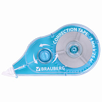 Корректирующая лента BRAUBERG MAXI PLUS, 5 мм х 25 м, механизм перемотки, корпус голубой, блистер, 272500 фото Корректирующая лента BRAUBERG MAXI PLUS, 5 мм х 25 м, механизм перемотки, корпус голубой, блистер, 272500