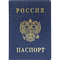 Обложка для паспорта ДПС из ПВХ синего цвета (2203.В-101) фото Обложка для паспорта ДПС из ПВХ синего цвета (2203.В-101)