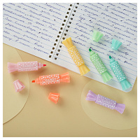 Набор текстовыделителей двусторонних MESHU "Candy", 06цв., пастельные цвета, 2/4мм, ПВХ бокс с европодвесом фото Набор текстовыделителей двусторонних MESHU "Candy", 06цв., пастельные цвета, 2/4мм, ПВХ бокс с европодвесом