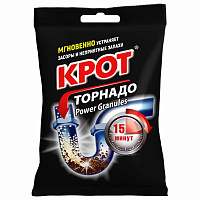 Средство для прочистки канализационных труб в гранулах 90 г, КРОТ "Торнадо", 4000014 фото Средство для прочистки канализационных труб в гранулах 90 г, КРОТ "Торнадо", 4000014