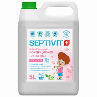 Кондиционер-ополаскиватель гипоаллергенный 5 л, SEPTIVIT "Без запаха", биоразлагаемый фото Кондиционер-ополаскиватель гипоаллергенный 5 л, SEPTIVIT "Без запаха", биоразлагаемый