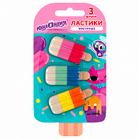 Набор ластиков фигурных ЮНЛАНДИЯ "СЛАДКИЕ ИСТОРИИ", 3 шт., ассорти, 229594 фото Набор ластиков фигурных ЮНЛАНДИЯ "СЛАДКИЕ ИСТОРИИ", 3 шт., ассорти, 229594