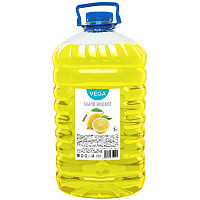 Мыло жидкое Vega "Лимон", ПЭТ, 5л фото Мыло жидкое Vega "Лимон", ПЭТ, 5л