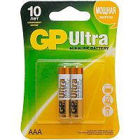Батарейка ААА мизинчиковая GP Ultra (2 штуки в упаковке) фото Батарейка ААА мизинчиковая GP Ultra (2 штуки в упаковке)