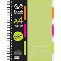 Бизнес-тетрадь Attache Selection Spiral Book A4 140 листов салатовая в клетку на спирали (230x298 мм) фото Бизнес-тетрадь Attache Selection Spiral Book A4 140 листов салатовая в клетку на спирали (230x298 мм)