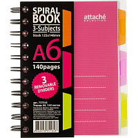 Бизнес-тетрадь Attache Selection Spiral Book A6 140 листов розовая в клетку на спирали (125x146 мм) фото Бизнес-тетрадь Attache Selection Spiral Book A6 140 листов розовая в клетку на спирали (125x146 мм)