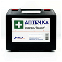 Аптечка первой помощи для учебных учреждений Мирал по приказу №261н с наполнением (пластиковый футляр)