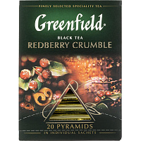 Чай черный Greenfield Redberry Crumble 20 пирамидок фото Чай черный Greenfield Redberry Crumble 20 пирамидок