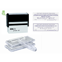 Штамп самонаборный Colop Printer 45-Set-F пластиковый 7 строк 25х82 мм фото Штамп самонаборный Colop Printer 45-Set-F пластиковый 7 строк 25х82 мм
