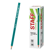 Карандаш чернографитный STAFF "EVERYDAY" BLP-GRN, 1 шт., НВ, пластиковый, корпус зеленый, 181938