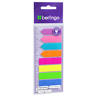 Флажки-закладки Berlingo, 45*12/42*12мм, 25л*8 неоновых цветов, с линейкой, европодвес фото Флажки-закладки Berlingo, 45*12/42*12мм, 25л*8 неоновых цветов, с линейкой, европодвес