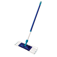 Швабра с флаундером 40 см, телескопический черенок 140 см, еврорезьба, МОП микрофибра (ТИП К), YORK "Smart", 81140