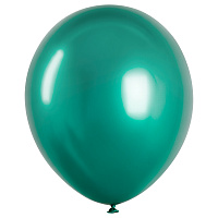 Воздушные шары, 50шт., М12/30см, MESHU, хром, зеленый