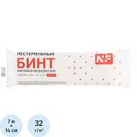 Бинт марлевый Ньюфарм нестерильный 7 м х 14 см плотность 32 г