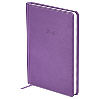 Ежедневник датированный 2026г., А6, 176л., твердый переплет, кожзам, BG "Winner. Light purple", фиолетовый фото Ежедневник датированный 2026г., А6, 176л., твердый переплет, кожзам, BG "Winner. Light purple", фиолетовый