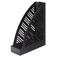 Лоток вертикальный для бумаг BRAUBERG "Standard+", 250х90х300 мм, черный, 237224 фото Лоток вертикальный для бумаг BRAUBERG "Standard+", 250х90х300 мм, черный, 237224