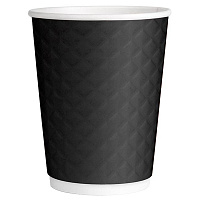 Стаканы одноразовые OfficeClean 250мл, набор 33шт., бумажные двухслойные, Waffle черные, хол/гор фото Стаканы одноразовые OfficeClean 250мл, набор 33шт., бумажные двухслойные, Waffle черные, хол/гор