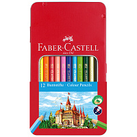Карандаши цветные Faber-Castell 12 цветов шестигранные фото Карандаши цветные Faber-Castell 12 цветов шестигранные