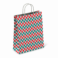 Крафт-пакет бумажный "Зигзаг" 26х15х35 см, с кручеными ручками, плотность 100 г/м2, белый, 113211 фото Крафт-пакет бумажный "Зигзаг" 26х15х35 см, с кручеными ручками, плотность 100 г/м2, белый, 113211