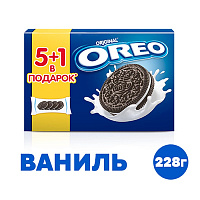 Печенье песочное Oreo с какао и начинкой с ванильным вкусом 228 г фото Печенье песочное Oreo с какао и начинкой с ванильным вкусом 228 г