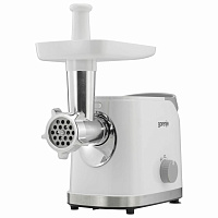 Мясорубка GORENJE MG1802SJW, 1800 Вт, производительность 2,1 кг/мин, 7 насадок, реверс, белый фото Мясорубка GORENJE MG1802SJW, 1800 Вт, производительность 2,1 кг/мин, 7 насадок, реверс, белый