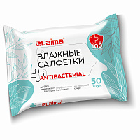 Салфетки влажные 50 шт., АНТИБАКТЕРИАЛЬНЫЕ, удобный формат упаковки "Возьми с собой", LAIMA, 115225 фото Салфетки влажные 50 шт., АНТИБАКТЕРИАЛЬНЫЕ, удобный формат упаковки "Возьми с собой", LAIMA, 115225