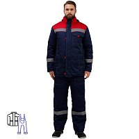 Костюм рабочий зимний мужской з31-КПК с СОП синий/красный (размер 48-50, рост 158-164) фото Костюм рабочий зимний мужской з31-КПК с СОП синий/красный (размер 48-50, рост 158-164)
