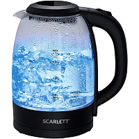 Чайник SCARLETT SC-EK27G11, 1,7 л, 2200 Вт, закрытый нагревательный элемент, стекло, черный фото Чайник SCARLETT SC-EK27G11, 1,7 л, 2200 Вт, закрытый нагревательный элемент, стекло, черный