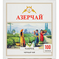 Чай черный Азерчай Букет 100 пакетиков (чабрец) фото Чай черный Азерчай Букет 100 пакетиков (чабрец)