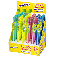 Ручка стираемая гелевая ЮНЛАНДИЯ "Горошек", СИНЯЯ, прорезиненный корпус ассорти, линия письма 0,35 мм, 143669 фото Ручка стираемая гелевая ЮНЛАНДИЯ "Горошек", СИНЯЯ, прорезиненный корпус ассорти, линия письма 0,35 мм, 143669