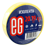 Изолента EG ПВХ 19 мм x 20 м желтая фото Изолента EG ПВХ 19 мм x 20 м желтая