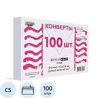 Конверт OfficePost С5 80 г/кв.м белый стрип с внутренней запечаткой (100 штук в упаковке) фото Конверт OfficePost С5 80 г/кв.м белый стрип с внутренней запечаткой (100 штук в упаковке)