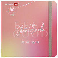 Скетчбук, белая бумага 80 г/м2, 195х195 мм, 80 л., резинка, твердый, BRAUBERG ART DEBUT "Уноколор", 114583 фото Скетчбук, белая бумага 80 г/м2, 195х195 мм, 80 л., резинка, твердый, BRAUBERG ART DEBUT "Уноколор", 114583