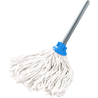 Насадка МОП для швабры OfficeClean Professional, веревочная, крепл. еврорезьба, хлопок, ворс 27см, 140г, белая фото Насадка МОП для швабры OfficeClean Professional, веревочная, крепл. еврорезьба, хлопок, ворс 27см, 140г, белая