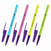 Ручка шариковая BRAUBERG "Офисная" NEON COLOR, СИНЯЯ, корпус ассорти, пишущий узел 1 мм, линия письма 0,5 мм, 144200 фото Ручка шариковая BRAUBERG "Офисная" NEON COLOR, СИНЯЯ, корпус ассорти, пишущий узел 1 мм, линия письма 0,5 мм, 144200