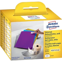 Этикетки Avery Zweckform AS0722540 для принтера этикеток Dymo (32 мм x 57 мм, цвет ленты белый, шрифт черный)