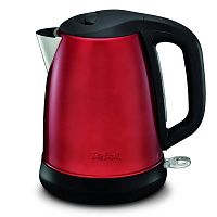 Чайник TEFAL KI270530, 1,7 л, 2400 Вт, закрытый нагревательный элемент, сталь, красный, 7211002431 фото Чайник TEFAL KI270530, 1,7 л, 2400 Вт, закрытый нагревательный элемент, сталь, красный, 7211002431