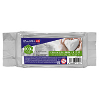 Глина для лепки (масса для моделирования) самозатвердевающая белая 500 г, BRAUBERG ART CLASSIC, 274009