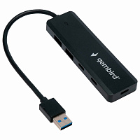 Хаб USB 3.1, 2хUSB, 2хType-C, с дополнительным питанием (Type-C), кабель USB 19 см, черный, GEMBIRD UHB-C415 фото Хаб USB 3.1, 2хUSB, 2хType-C, с дополнительным питанием (Type-C), кабель USB 19 см, черный, GEMBIRD UHB-C415