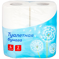 Бумага туалетная OfficeClean 2-слойная, 4шт., тиснение, белая фото Бумага туалетная OfficeClean 2-слойная, 4шт., тиснение, белая