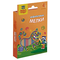 Мелки радужные для асфальта Мульти-Пульти 4цв., 4шт, картонная упаковка с держателем фото Мелки радужные для асфальта Мульти-Пульти 4цв., 4шт, картонная упаковка с держателем