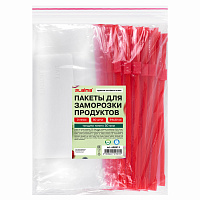 Пакеты для заморозки продуктов, 3 л, КОМПЛЕКТ 50 шт., с замком-застежкой (слайдер), LAIMA фото Пакеты для заморозки продуктов, 3 л, КОМПЛЕКТ 50 шт., с замком-застежкой (слайдер), LAIMA