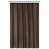 Шторка для ванной ПОЛИЭСТЕР, 180х200 см, кольца в комплекте, КОРИЧНЕВЫЙ БРИЛЛИАНТ, PRIMILA (ПРИМИЛА), 700097