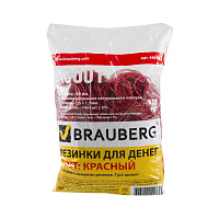 Резинки банковские универсальные диаметром 60 мм, BRAUBERG 1000 г, красные, натуральный каучук, 440101 фото Резинки банковские универсальные диаметром 60 мм, BRAUBERG 1000 г, красные, натуральный каучук, 440101