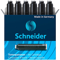 Картриджи чернильные для перьевой ручки Schneider черные (6 штук в упаковке) фото Картриджи чернильные для перьевой ручки Schneider черные (6 штук в упаковке)