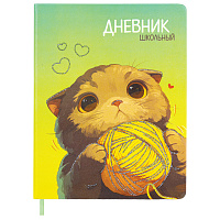 Дневник 1-11 класс 48 л., кожзам (твердая), печать, глиттер, ЮНЛАНДИЯ, "Котик", 107217 фото Дневник 1-11 класс 48 л., кожзам (твердая), печать, глиттер, ЮНЛАНДИЯ, "Котик", 107217