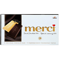 Шоколад Merci горький 100 г фото Шоколад Merci горький 100 г