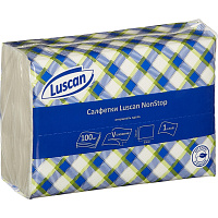 Салфетки бумажные Luscan NonStop белые 1-слойные 100 штук в пачке фото Салфетки бумажные Luscan NonStop белые 1-слойные 100 штук в пачке